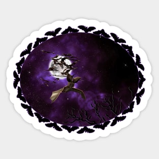 Bats Bats Bats Full Moon Sticker